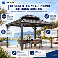 Pergola en aluminium minimaliste, résistante à la corrosion, avec ombrage optimal, pour villas, balcons, cours et projets de loisirs extérieurs – Approvisionnement en gros