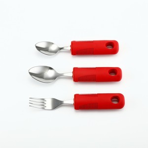 Parkinson ngã ba muỗng thích ứng đồ dùng với tay cầm màu xám người cao tuổi viêm khớp Viện trợ tay nắm vô hiệu hóa bạc - Product Image 5