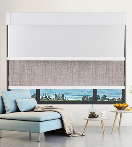 Rèm Cuốn Đôi Thủ Công Xuất Xứ Sẵn Sàng, Điều Chỉnh Được Ánh Sáng, Che Nắng, Vải Cuộn, Cửa Sổ Pháp - Product Image 5