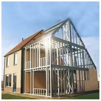 Casa Adosada Prefabricada de Acero Ligero Edificio Apartamento Casa Familiar Estructura de Acero Prefabricada
