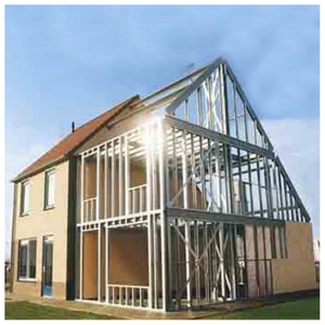 Maison préfabriquée à cadre en acier léger Immeuble de maisons de ville Maison d'appartement Maison familiale Structure préfabriquée en acier Maison préfabriquée - Product Image 2