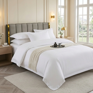 Multi Size 100% Cotton Hotel <strong>Flat</strong> <strong>Sheet</strong> And Fitted <strong>Sheet</strong> - Soft Commercial Bedding Set For Wholesale Stock - Product Image 1