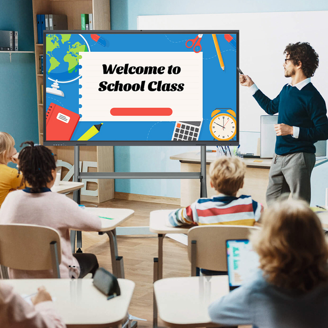 4K Smart Board 55 65 75 86 Inch Interactive Flat Panel Touch Screen Interactive Whiteboard Smart Board for Teaching Meeting