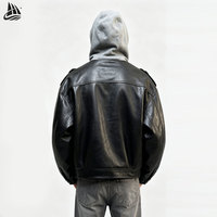 Fabricant personnalisé hiver en cuir véritable Letterman Varsities veste chenille patchs broderie veste en cuir pour hommes