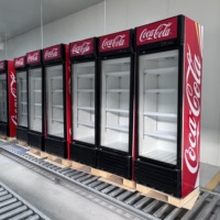 Réfrigérateur Vitrine Verticale à Porte Vitrée à Température Unique avec Refroidissement par Ventilateur, Présentoir Commercial et Domestique pour Cola, avec Éclairage LED