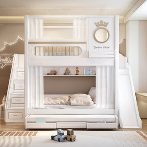 Literas infantiles con camas superpuestas, literas para adultos, combinadas con escaleras y armarios. - Product Image 3
