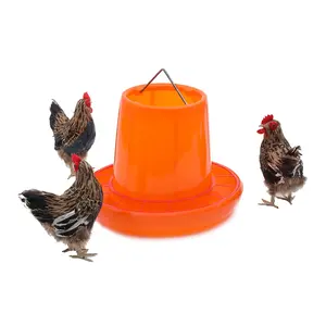 Cheap Pure HDPE Sturdy 360 degree hanging Tower Plastic 10kg Chicken feeder for poultry farm