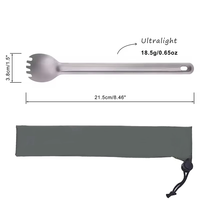 Spork à long manche en titane de haute qualité | Parfait pour remuer lors de la cuisson à l'extérieur multi-usages pour le camping