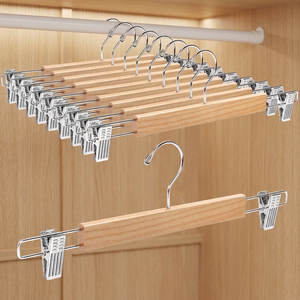 High Quality Single Tier Wooden Clothing Organizer Heavy Duty Non-Slip Swivel Hook Eco-Friendly Durable <b>Saving</b> Kitchen Garage - Product Image 1