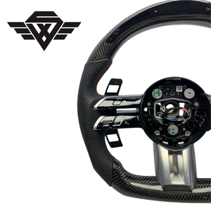 Volante de Cuero con Fibra de Carbono Real Premium para W213 W206 W222 C300 X253, Personalizado de Fábrica - Product Image 2