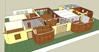 Planos y arquitectura de casas en 3D para villas