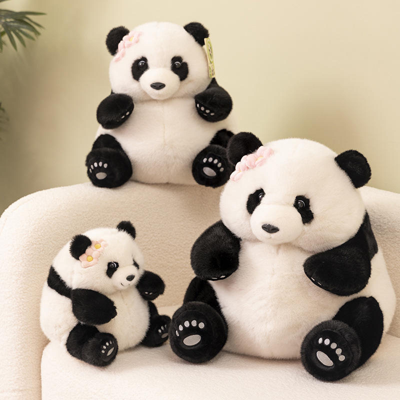 Mengai Cute Panda Doll Good-Looking Plush Toy with PP Cotton Filling Birthday Gift for Girlfriend