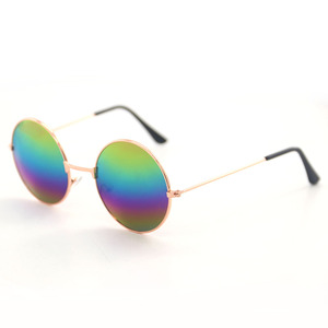 Gafas de Sol Unisex Redondas con Montura Metálica Dorada, <span class=keywords><strong>Lentes</strong></span> AC, Moda Popular, Mercancía Disponible, Alta Calidad, Entrega Rápida - Product Image 3