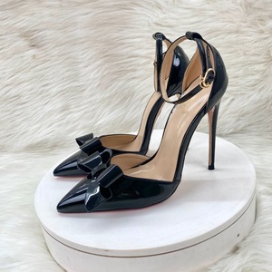 Sandalias de Tacón Alto con Lazo, Estilo Personalizado, Color Negro, Verano 2025, Zapatos de Mujer, 10CM 12CM, Nuevos - Product Image 2