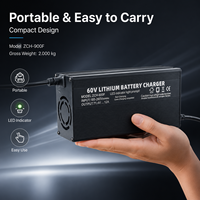 Chargeur de batterie au lithium NMC 16S 67,2V 12A 800W portable avec affichage LED pour systèmes électriques 60V – Fournisseur CKD SKD pour commandes en gros