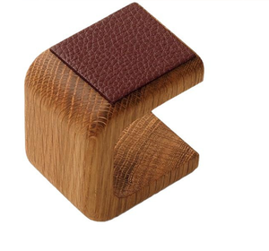 Soporte de Madera para Relojes, Forma Rectangular de Roble, Soporte para Correas de Cuero Marrón, Exhibidor de Joyas y Relojes - Product Image 5