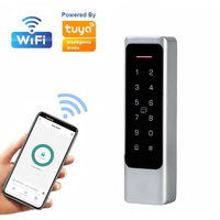 Lector de Control de Acceso WiFi Tuya App, Resistente a la Intemperie, Carcasa Metálica, Código de Acceso, Doble Frecuencia, Tarjeta RFID, 12V/24V