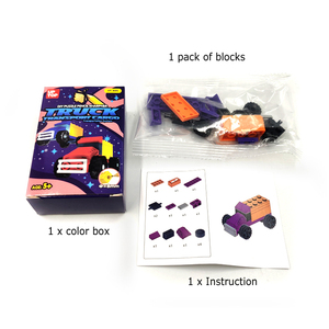 Coupe-crayon en forme de camion, pour enfants, papeterie scolaire, bricolage, jeu de blocs de construction éducatifs, taille-crayon - Product Image 4