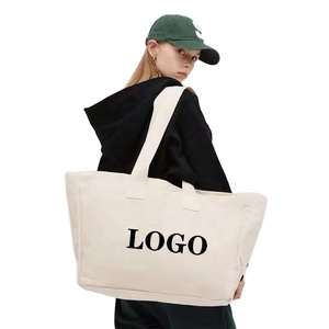Eco Friendly <b>Extra</b> <b>Large</b> Custom Logo Organic Reusable Cotton Shopping <b>Bag</b> Canvas Grocery <b>Bag</b> Oversize <b>Tote</b> <b>Bag</b> - Product Image 1