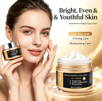 Collagène végétalien biologique OEM pour la vitamine E, le glutathion, l'acide hyaluronique, crème anti-âge raffermissante hydratante éclaircissante jour + nuit