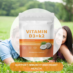 OEM özel etiket sağlık gıda takviyesi 300 sayısı <span class=keywords><strong>Vitamin</strong></span> D3 + K2 yumuşak jel kapsüller yetişkin gençler Vegan 100% destekleyen kemik - Product Image 4