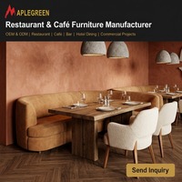 Ensemble de meubles de restaurant en cuir sur mesure, banquettes, table de salle à manger commerciale, chaise, café, boutique de café, hôtel, design moderne