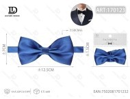 Pajarita de Color Sólido Brillante Azul Zafiro Pre-Atada de Seda para Vestimenta Formal - Product Image 1