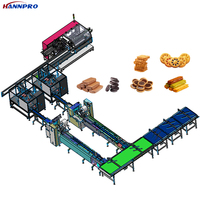 Cookies Snack bars Gaufrettes Ligne d'emballage de chocolat [Manutention + emballage + tri ordonné + cartonnage] Machine d'emballage