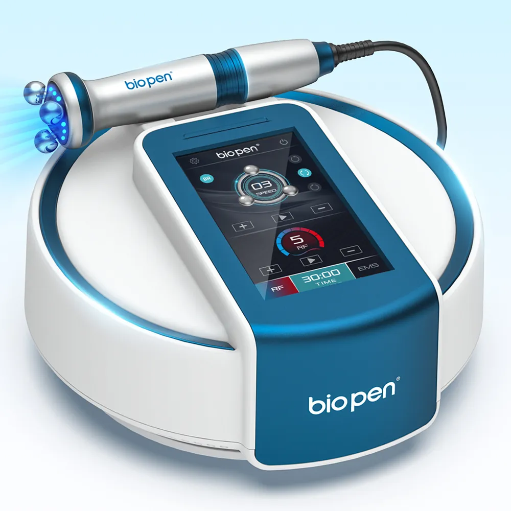 Nieuwe Aankomst Rf Ems Micro Stroom Gezichtsmachine Radiofrequentie Huid Lifting Blauw Licht Bio Pen T6 Beauty Apparaat