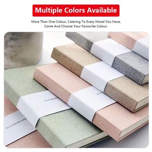 Carnet A5 personnalisé à couverture rigide en tissu épais, journal en lin pour la promotion, idéal pour les fournitures scolaires - Product Image 4