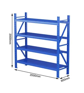 Étagère de rangement à 4 étagères réglable pour usage intensif Étagère de garage Organisation polyvalente Étagère de rangement pour entrepôt