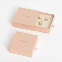 Boîte d'emballage de luxe à tiroir, personnalisée, écologique, portable, pour produits de beauté, faux cils, ongles à presser et bijoux fins