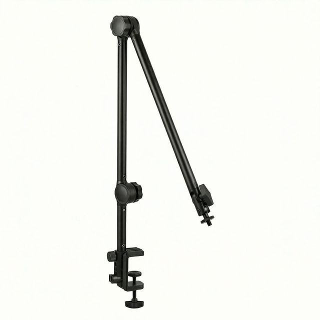 3-Section Aluminum Alloy Overhead Camera Desk Mount 1/4"-20 Screw Mount Live Streaming Multifunctional Foldable Camera Boom Arm