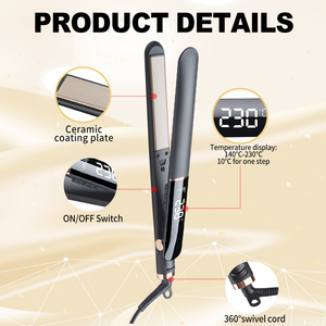 Fers plats professionnels en titane <span class=keywords><strong>fer</strong></span> <span class=keywords><strong>à</strong></span> lisser et bigoudi <span class=keywords><strong>à</strong></span> ions négatifs 2 en 1 personnalisé noir meilleur <span class=keywords><strong>fer</strong></span> <span class=keywords><strong>à</strong></span> cheveux - Product Image 4