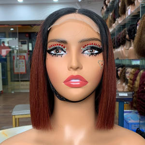 Perruques de cheveux lisses et soyeuses, super double trame, 4x4, 8 pouces, coiffage rapide, sans douleur de tête - Product Image 1