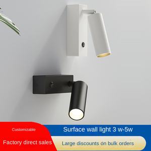 Lámpara LED de pared perforada para dormitorio, luz de <span class=keywords><strong>lectura</strong></span> para cabecera, foco de exposición y pintura - Product Image 2