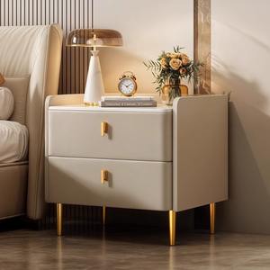 Solid Wood Minimalist Modern Bedside Cabinet for the Bedhead, Minimalist <strong>Mini</strong> Storage with an Ins Style, Trendy <strong>Drawer</strong> Design - Product Image 1