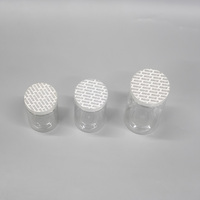 Bocal en plastique transparent épaissi à large ouverture, personnalisé avec logo imprimé, de qualité alimentaire, pour le stockage de collations et de fruits secs