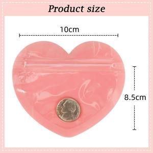 Hot Selling PVC <b>Heart</b>-shaped Jewelry Small Bag Cute love Valentine's Day Gift sealed Bag Self Sealing Bag Factory Direct - Product Image 3