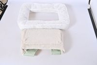Coussin en peluche doux pour lit en cuir PU de luxe pour chiens et chats