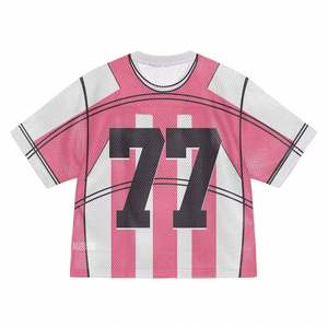 Nouveau Maillot de Football Homme Américain Vintage à Épaules Tombantes, Coupe Boxy Courte, Respirant, Imprimé, Grande Taille, Manches Courtes - Product Image 5