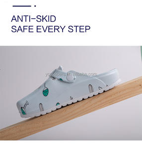 BreezeStep Zoccoli da Donna in EVA con Stampa Elegante Tacco Alto Plateau Fibbia <span class=keywords><strong>Calzature</strong></span> da <span class=keywords><strong>Lavoro</strong></span> per Spiaggia e Giardino Punta Chiusa Suola Morbida Estiva - Product Image 5