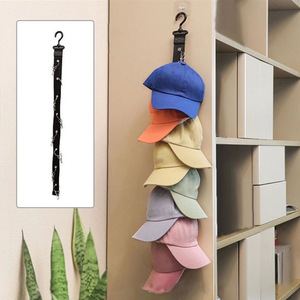 Hanging Duck Tongue Clip Hat Organizer and Storage Hooks <b>Shelf</b> <b>for</b> <b>Bedroom</b>, Sticky on <b>Wall</b> at Entry or Back of Entryway Closet - Product Image 5