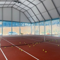 Abri de structure robuste et durable pour terrains de tennis, de badminton et de basketball en extérieur