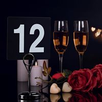 Cartes de numéros de table Numéros en plastique de restaurant double face Numéros stratifiés pour réception de mariage