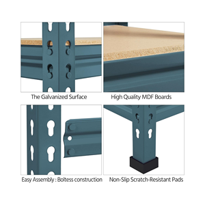 Estantes de almacenamiento de metal de almacén de servicio pesado ligero Estantes Unidad de estantería de <span class=keywords><strong>acero</strong></span> ajustable de fábrica Unidad de bajo costo - Product Image 2