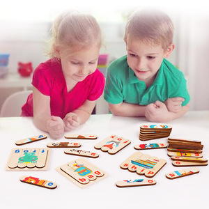 CPC CE 192 pièces – Jeu de puzzle en bois pour enfants – Apprentissage de l'alphabet et de l'orthographe – Tableau cognitif double face pour tout-petits - Product Image 2