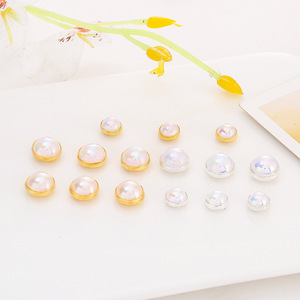 Pearl Claw Rhinestone Clasp Round Nickel-Free DIY Clothing Accessories <b>Buttons</b> - Product Image 1