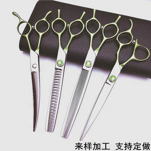 กรรไกรตัดขนสัตว์เลี้ยง Ls 440C ขนาด 7 นิ้ว ด้ามจับสีเขียว กรรไกรตัดแต่งขนสุนัขระดับมืออาชีพ สำหรับสัตว์เลี้ยง - Product Image 2