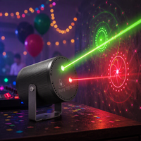 EMSLASER Mini projecteur laser rouge et vert 16 motifs, cylindrique, pour fêtes, avec télécommande, DJ Disco, étanche IP33, garantie 1 an